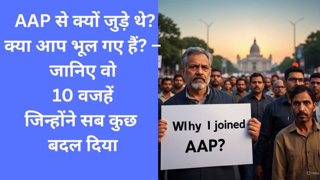 AAP से क्यों जुड़े थे? क्या आप भूल गए हैं? – जानिए वो 10 वजहें जिन्होंने सब कुछ बदल दिया